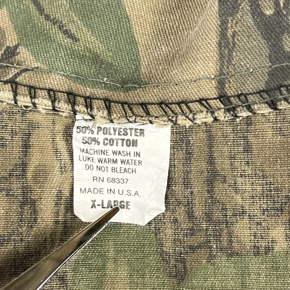 VTG 1-Piece Trebark Camouflage Coveralls‎ Hunting Jumpsuit USA Made Men's XL
